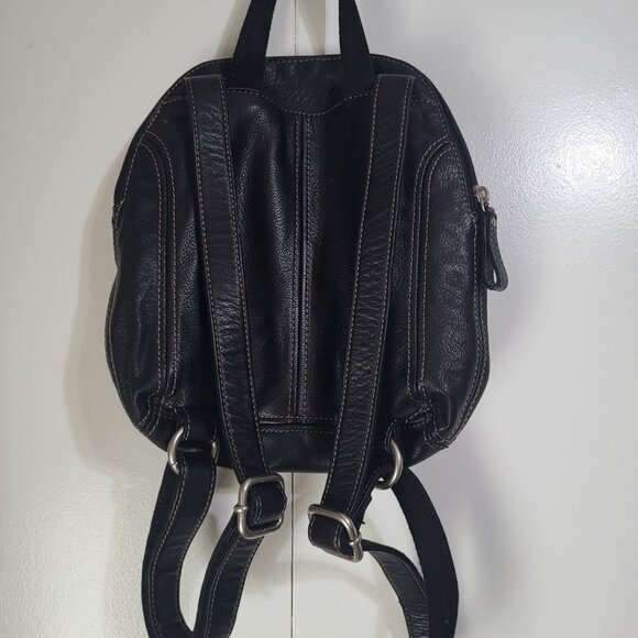 FOSSIL Long Live Vintage Black Hanover Leather Mini Backpack ZB 2862 - Picture 5 of 12